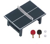 Dollhouse Table Tennis Set Resina realista Decoración del modelo de tenis de mesa en miniatura para 1:12 Casa de muñecas