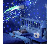Ubiuo Reloj despertador para niños, estrellas 7 luces nocturnas que cambian de color, detección de temperatura de reloj despertador digital para ni...