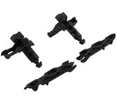 1Set Juego de manija de liberación del pestillo inferior del capó delantero del capó del automóvil para Smart para Fortwo 451 2013-2014 Negro