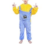 Niños Minions Dibujos Animados Animal Pijama Ropa de Dormir Fiesta Mono Suave Pijamas Traje de Disfraces 8-9Years