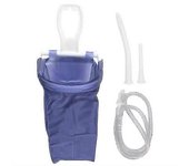 1.6l Kit de bolsa de enema plegable Silicona Anal Vagin Douche Irrigación de colon Boquilla de limpieza Higiene femenina Lavado Cuidado de la salud