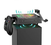 Ventilador de enfriamiento automático para la consola Xbox Series X, cambio de velocidad del ventilador de detección inteligente con temperatura, l...