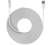 El cable de alimentación de carga de 9 m / 29.5 pies se adapta a Arlo Pro, Arlo Pro 2, Arlo Go, Arlo Light Resistente a la intemperie Cable plano d...