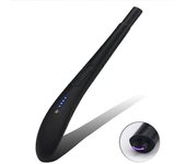 Encendedor de arco eléctrico USB recargable de velas sin llama encendedor para cocina casera Barbacoa Camping negro