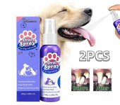 2pcs Pet Oral Spray Limpieza de dientes para perros y gatos Mal aliento Eliminación de placa de sarro
