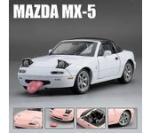 1/32 Mazda Mx-5 Miniatura Diecast Mx5 Roadster Modelo de Coche de Juguete Sonido y Luz Puertas Abbatibles Colección Regalo Para Niños Niño Kid-Yvan...