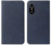 Para funda de cuero magnética ZTE Blade A31 Plus Azul