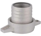 Accesorios de bombas de agua Llave de conexión de tubería de aluminio de 2 pulgadas con junta de goma Tubo conector de bomba Plata