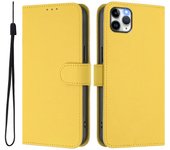 Funda de teléfono de cuero Skin Feel para iPhone 11 Pro Max Amarillo limón