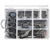 40 piezas / juego caña de pescar 8 tamaños Kit de reparación Línea Anillos acero inoxidable