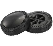 Paquete de 2 ruedas de parrilla de barbacoa Neumáticos negros de 6 pulgadas de rodadura suave para parrillas de barbacoa