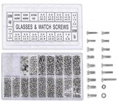 Juego de kit de reemplazo de tornillos de reparación de relojes de gafas de acero inoxidable de 1000 piezas Juego de kit de herramientas de reparac...