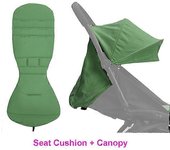 Accesorios para cochecito de bebé Capota impermeable y cojín de asiento de repuesto compatible con Babyzen YOYO YOYO2 Set de menta
