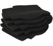vhbw 5 filtros de aire de repuesto para Lunos 2/FSI-R, 39721 para ventilador, extractor de baño, ventilador, unidad de ventilación - Negro