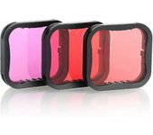 3 Paquete de filtros de buceo compatibles Gopro Hero 9 10 11 Funda oficial de carcasa impermeable, corrección de color en buceo profundo / fotograf...
