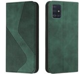 Estuche Samsung Galaxy A71 5G, funda plegable de cuero de PU, billetera con cierre magnético, ranuras para tarjetas, estuche de soporte Verde