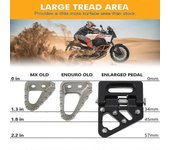 Pedal de freno trasero plegable Placa de punta escalonada para KTM 690 Enduro R / 690 SMC R 790 890 1050 1090 1190 Adventure R 1290 Super Adventure R