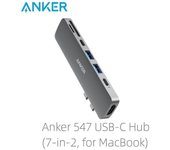 Concentrador USB C Anker para MacBook Adaptador USB C a C 7 en 2 compatible con Thunderbolt 3 Port 100W Power Delivery 4K HDMI USB C