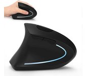 Ratón zurdo 2.4g Wireless Thumb-operated Trackball Mouse Menos ruido - Negro