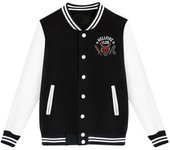 Stranger Hellfire Club Bomber Things Chaqueta Sudadera con capucha Béisbol Streetwear Mujeres Hombres Negro 2XL