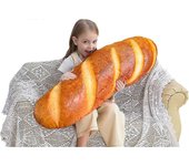 2025,8 En simulación 3D Almohada de forma de pan Cojín de respaldo Baguette lumbar suave Juguete de peluche de comida divertida
