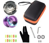 Yoyo profesional X2 que no responde con cuerdas de rodamientos reemplazables y 2 guantes de yo-yo como se muestra
