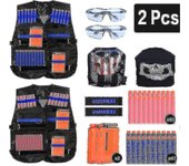 2er Tactical Vest Jacket Set Nerf N-strike Elite Set, Chaleco Nerf para niños, Chaleco táctico, Nerf Acce