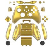 DATA FROG para Xbox Series X/S Game Controller ABS Shell Cubierta de gamepad de repuesto galvanizada - Si Oro
