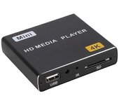 Mini reproductor multimedia 4K HDD 1080P Reproductor de video digital horizontal y vertical con unidad USB / tarjetas SD Enchufe de EE. UU. walkbee...