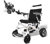 Succebuy Silla de ruedas eléctrica para adultos mayores, capacidad de peso de 300 libras, 20 pulgadas, silla de aleación de aluminio todo terreno d...