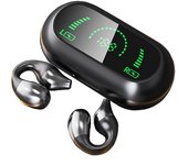 Auriculares con clip Bluetooth Conducción ósea, auriculares inalámbricos cómodos e indoloros negro