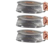 Cubierta a prueba de salpicaduras de microondas, tapa de tazón de alta temperatura, tapa de plato caliente de microondas doméstico Como se muestra