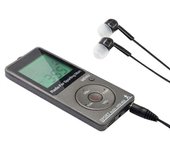 AM FM Radio Portátil Radio Personal con Auriculares Radio con Batería Recargable Digital Gris plata
