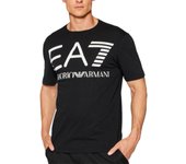 Armani EA7 6kpt23 Camisetas Hombre Emporio Armani Camiseta de algodón casual de verano negro 2XL