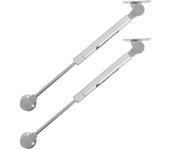2 piezas soporte de presión hidráulica soporte de seguridad soporte de elevación de resorte de gas Estancia bisagra Plata 26.50X2.00X1.50CM