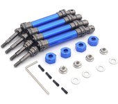 Eje de transmisión delantero y trasero de metal de 4 piezas CVD para 1/10 Traxxas Slash Stampede Hoss VXL RC Car Upgrade P azul