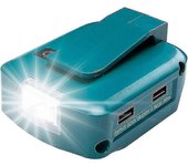 Adp05 Carivent Makita 14-18v Batería de iones de Litio Fuente de Alimentación Usb Teléfono Cargador Adaptador Con Dos Puertos USB, Puerto dc 12v, L...