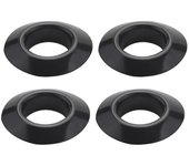 4 piezas universales de kayak canoa balsa remo remo anillos de goteo protectores contra salpicaduras anillo remo accesorios reemplazar Negro
