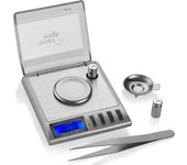Smart Weigh Gem20-20g X 0.001 gramos, Báscula de joyería digital de miligramos de alta precisión, Recarga, Báscula de joyería y gemas, Pesas de cal...