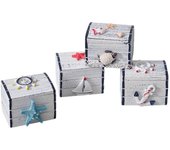 Caja de almacenamiento mediterránea Elegante mini organizador de joyas de viaje con tapas para joyas de caramelos B