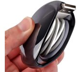 Cable automático Winder Cable retráctil Winder Organizador de alambre doméstico para cable de auriculares Negro