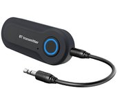 Adaptador Bluetooth 5.0 Receptor transmisor Bluetooth de audio inalámbrico para PC / TV / automóvil 3.5 mm AUX Music S negro
