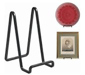 Soporte de pantalla de soporte de placa de caballete - Soporte de placa decorativo de metal de 6 pulgadas - Soporte de marco de fotos de mesa - Sop...