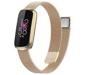 Watch Parts Para Fitbit Luxe Special Edition Milanese Metal Magnetic Watch Band Champagne oro