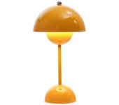 Lámpara de mesa de capullo de flor danés nórdico, decoración de escritorio, lámpara de noche (pago de enchufe) Amarillo Free Size