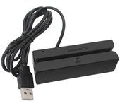 MSR90 USB Banda magnética Máquina lectora de tarjetas Lector de tarjetas Stripe 3 pistas Mini Swiper para PC USB Negro