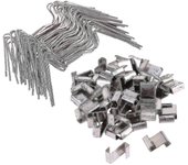 100 piezas de acero inoxidable invernadero panel de vidrio clips de fijación