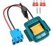 Adaptador de rueda eléctrica compatible con batería de 18 V con conector de mazo de cables y fusible compatible con rueda eléctrica de 12 voltios P...