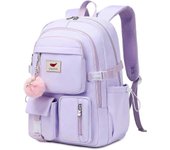 Morakot Mochila para computadora portátil de 15.6 pulgadas Niños Primaria Secundaria Bolsa Mochilas universitarias Antirrobo Mochila de viaje Mochi...