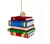 Colgante de estantería en forma de árbol de Navidad,Adorno apilado de libros,Diversión de los amantes de los libros color07